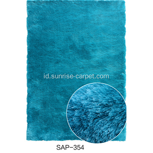 Polyester Silk Shaggy Plain Color Carpet